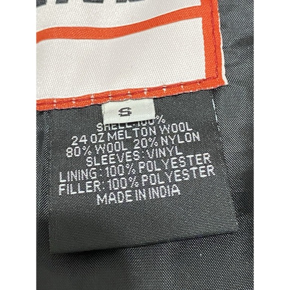 OMNI SPORTS Men's WOOL / LEATHER SLEEVE RED/BLUE VARSITY LETTERMAN JACKET - S - Picture 5 of 12